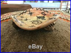 Vintage, Tucson AZ, Ted DeGrazia, handmade/painted, pottery bowl excellent