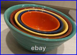 Vintage USA Pottery Ringwear 5 Nesting Bowl Set