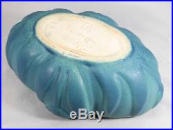Vintage VAN BRIGGLE Art Pottery Tulip Bowl / Vase Turquoise Blue Excellent