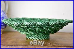 Vintage Vallauris bowl with green glaze