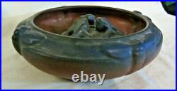Vintage Van Briggle Pottery Mulberry Bowl dragonfly & with 3 frog flower frog