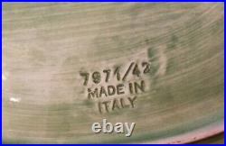 Vintage Vietri Foglia Leaf Majolica CERAMICHE LEONARDO Platter & Bowls Set
