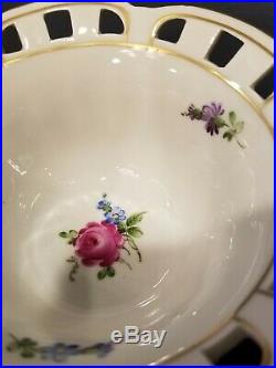 Vintage Von Schierholz Porcelain Set of 2 Bowls withGold Trim and Cherubs 8 tall
