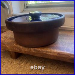 Vintage WELLFLEET Pottery CASSEROLE & LID Colbult Blue Vintage WELLFLEET Pottery CASSEROLE & LID Colbult Blue
