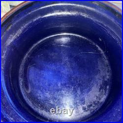 Vintage WELLFLEET Pottery CASSEROLE & LID Colbult Blue