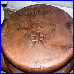 Vintage WELLFLEET Pottery CASSEROLE & LID Colbult Blue