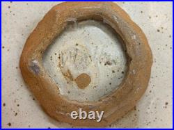 Vintage Walker Studio Pottery Ceramic Bowl Geometric Carved Earth Tone Glaze 10