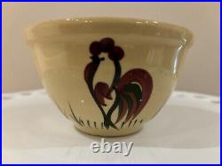 Vintage Watt Ovenware Pottery Rooster Bowl Sibley Iowa Advertisement