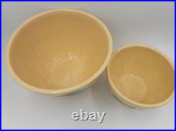 Vintage Watt Pottery Apple 3-Leaf #65 8.5 and #63 6 Mixing Bowl Made in USA