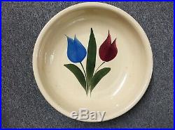 Vintage Watt Pottery Bowl Tulip Flower Pattern Spaghetti Bowl 39 HTF Great Cond