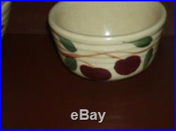 Vintage Watt Pottery Double Apple Set of 3 Bowls