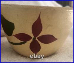 Vintage Watt Pottery Starflower Pattern Nesting Mixing Bowls Set of 3