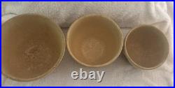 Vintage Watt Pottery Starflower Pattern Nesting Mixing Bowls Set of 3