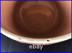 Vintage Watt Pottery Yelloware Mixing Bowls #10 Loops Pumpkin Circa 1940