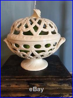 Vintage Wedgwood Creamware Orange Basket Bowl