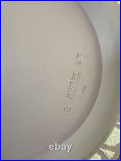 Vintage Wedgwood Large Lilac Jasperware Bowl With The Dancing Hours Decoration