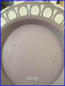 Vintage Wedgwood Large Lilac Jasperware Bowl With The Dancing Hours Decoration