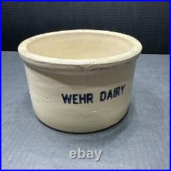Vintage Wehr Dairy Crock Bowl
