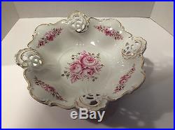 Vintage Weimar Porzellan Reticulated Footed Serving Bowl Germany