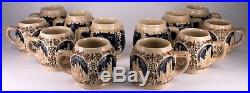 Vintage Wekara Ww German Stoneware Pottery Soup Tureen Punch Bowl Stein Set