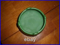 Vintage Weller Pottery Matt Green Small Flower Bowl 4 1/2 by 2 1/2