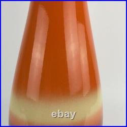 Vintage West German Floor Vase 554/60 Orange Red Cream Glaze Mid-Century Design