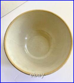 Vintage Western Stoneware Co. Crock Bowl Spongeware Pottery Speckled Blue Rust