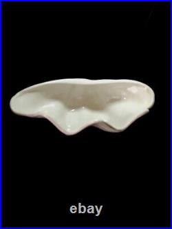Vintage White HALL Porcelain China 12 inch Serving Bowl Decorative plant pottery