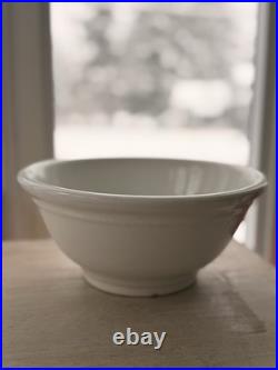 Vintage White Homer Laughlin Bowl 9 Inch Stoneware Mixing Bowl