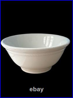 Vintage White Homer Laughlin Bowl 9 Inch Stoneware Mixing Bowl