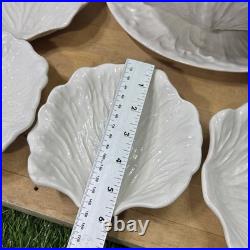 Vintage Whittier Pottery White Cabbage Soup Tureen Set 13 Pc Bowls Ladle Vintage Whittier Pottery White Cabbage Soup Tureen Set 13 Pc Bowls Ladle