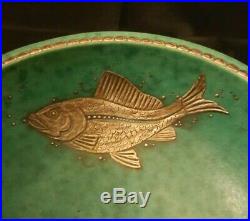 Vintage Wilhelm Kåge/Kaage, Gustavsberg, Argenta Art deco bowl decorated fish