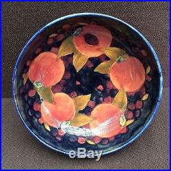 Vintage William Moorcroft Pomegranate Pattern footed bowl c, 1918. 8 by 2.75
