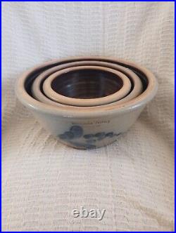 Vintage Wisconsin Pottery Columbia WI 1986/1987 Mixing Bowl Set
