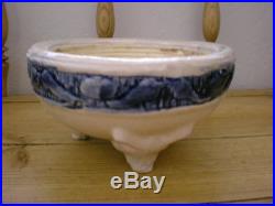Vintage Yellow Ware Stoneware Pottery Pig Bowl Mortar Molcajete