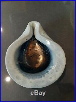 Vintage aqua RUSSEL WRIGHT BAUER Art Pottery Bowl organic ashbowl no damage