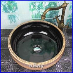 Vintage bathroom cloakroom ceramic counter top wash basin sink washing bowl