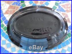 Vintage black Bauer pottery ring ware oval serving bowl 11x 8 RARE