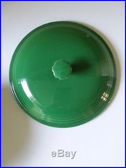 Vintage fiestaware medium green casserole bowl with lid