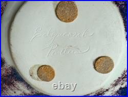 Vintage handmade Edgecomb Potters flambe glaze porcelain pottery bowl plate