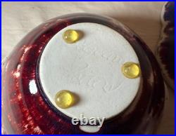 Vintage handmade Edgecomb Potters flambe glaze porcelain pottery bowl plate