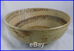 Vintage rare Gerd Bogelund Royal Copenhagen stoneware pottery spiral motif bowl