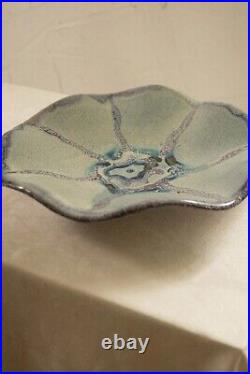 Vintage studio pottery bowl signed