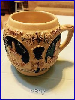 Vintage western germany ceramic punch bowl set and 8 mug set