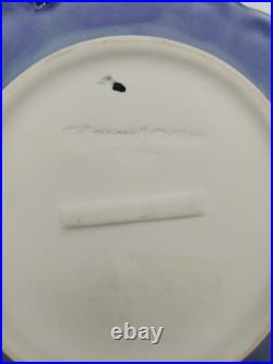 Vtg 10 Turquoise Crystalline Glaze Porcelain Serving Bowl Edgecomb Potters