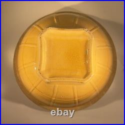 Vtg 1920's McCoy Pottery Yellow Ware Mixing Bowl Windowpane Lrg 9 3/4 x 6