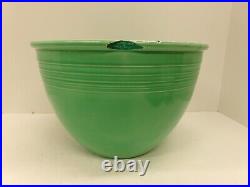 Vtg 1936 Fiesta #7 Mixing Bowl Mint Green-rings On Inside Base