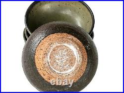 Vtg 1950s Studio Art Pottery Bowls Signed Mid Century Handmade Ceramics d. 1959
