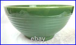 Vtg Bauer California Pottery Ring Ware 14 Jade Green FOOTED Salad Punch Bowl