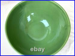 Vtg Bauer California Pottery Ring Ware 14 Jade Green FOOTED Salad Punch Bowl